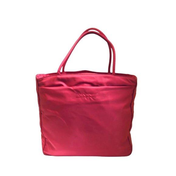 Authentic PRADA Red Nylon Tote Hand Bag Purse, Made in Italy - Picture 1 of 12